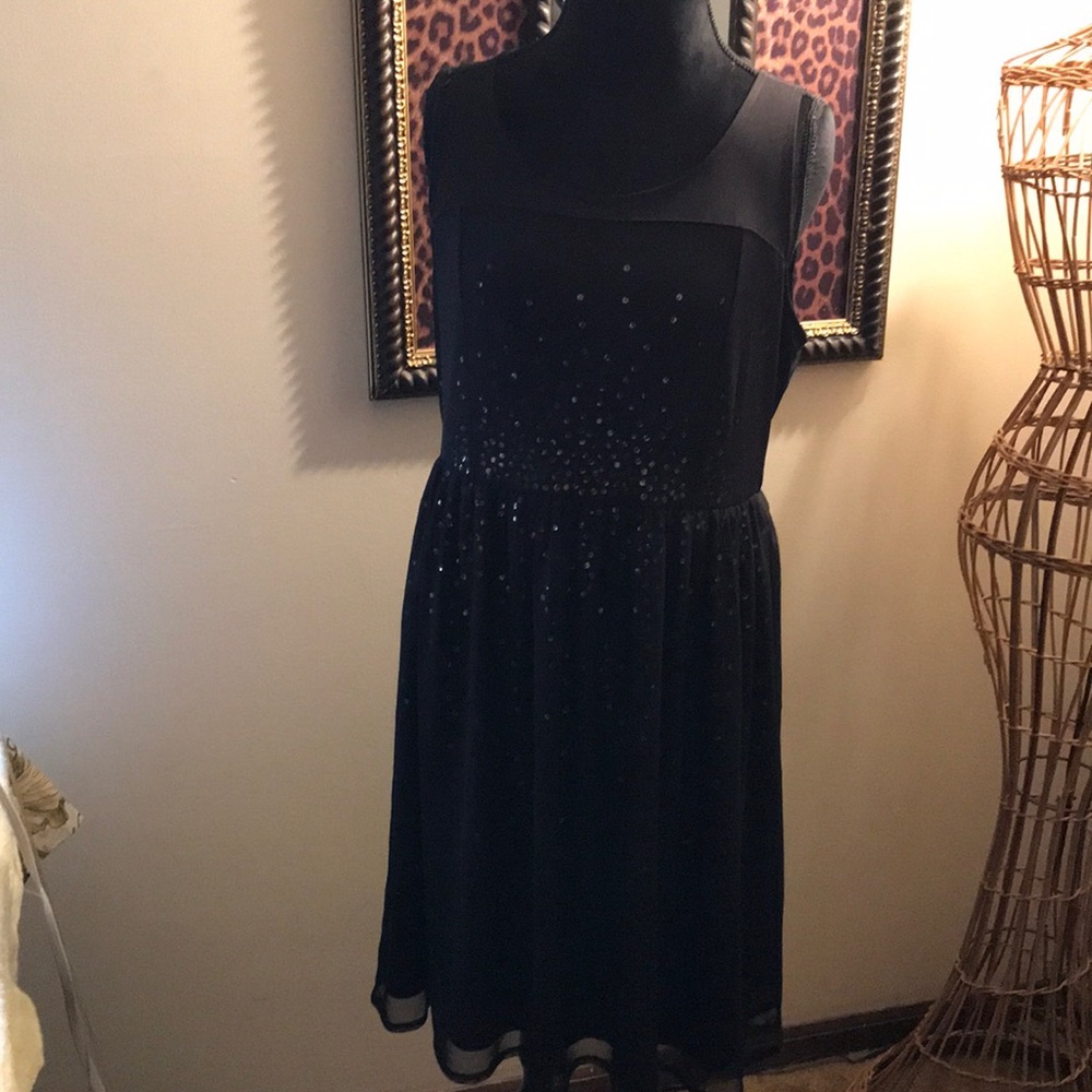 Lane Bryant Black & Sequin Party Dress.